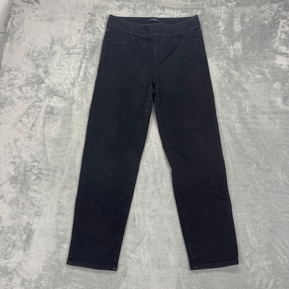 Liverpool Jeans Womens 10/30 (31x28) Black Denim Stretch Straight Leg Pull-On